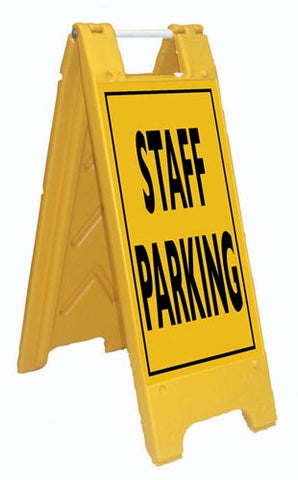 Fold-Up Sign - Staff Parking