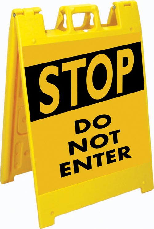 Jumbo Fold-Up Sign - STOP Do Not Enter