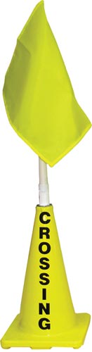 Yellow Cone w- Yellow Flag (Crossing)