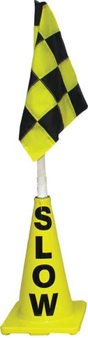 Yellow Cone w- Yellow-Black Flag (Slow)