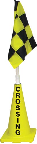 Yellow Cone w- Yellow-Black Flag (Crossing)