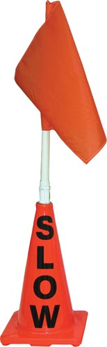 Orange Cone w- Orange Flag (Slow)