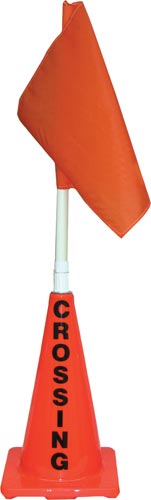 Orange Cone w- Orange Flag (Crossing)