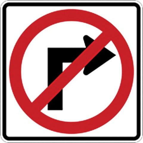 18" x 18" Sign - No Rightt Turn (Reflective)