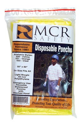 Disposable Ponchos - Yellow (Dozen)