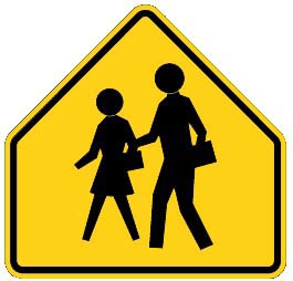 30" x 30" Aluminum Sign - School Advance (Yellow)