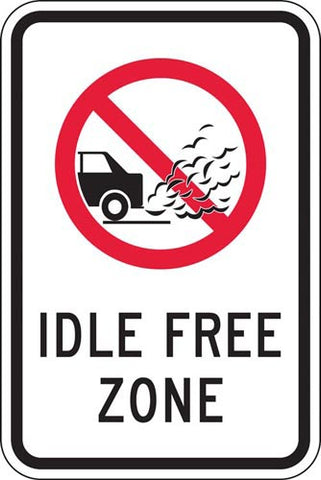 12" x 18" Sign - Idle Free Zone