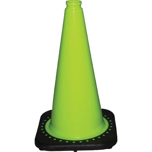 Fluorescent Green  Traffic Cone - 18"H (11" base)