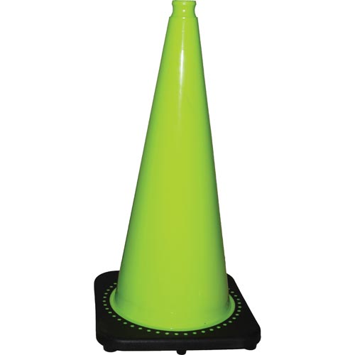 Fluorescent Green  Traffic Cone - 28"H (14" base)