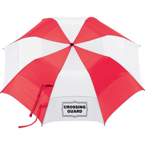 58" Folding Vented Umbrella w- Crossing Guard Emblem