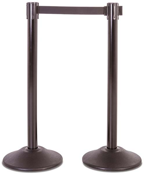 Steel Stanchion - Black w- Black Belt