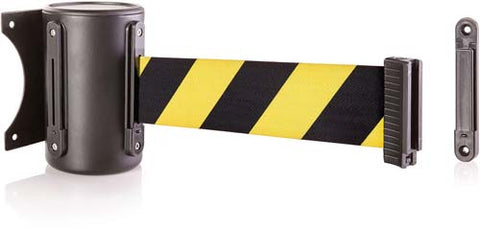 Wall Mount w- 8' Black-Yellow Chevron Belt