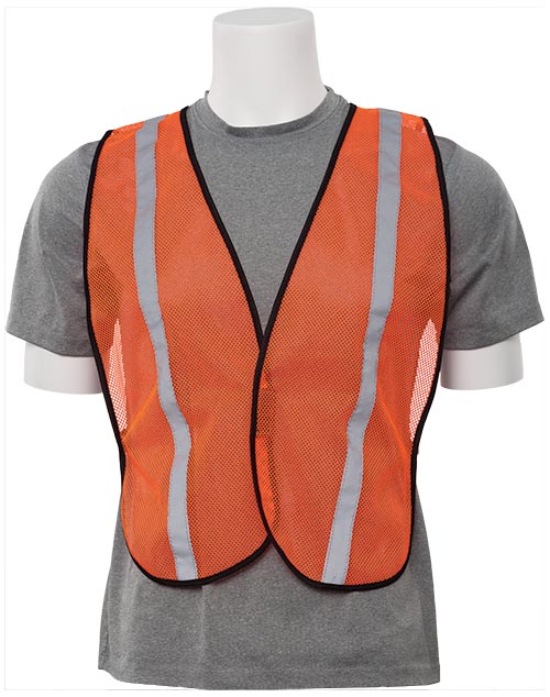 Economy Reflective Mesh Vest - Orange w- Silver