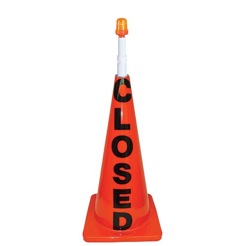 28" Orange Message Cone w- Orange Light (Closed)