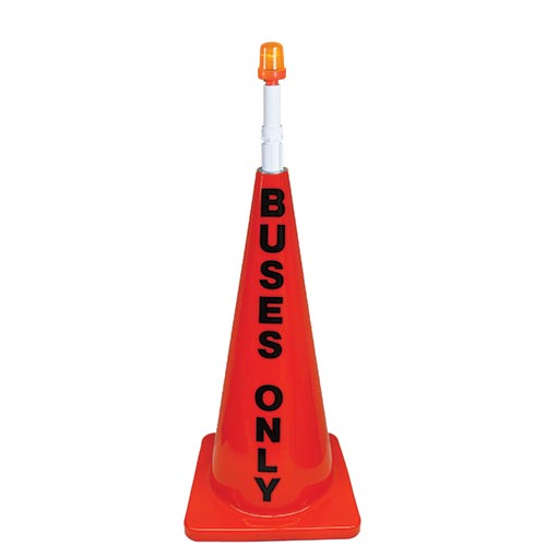 28" Orange Message Cone w- Orange Light (Buses Only)