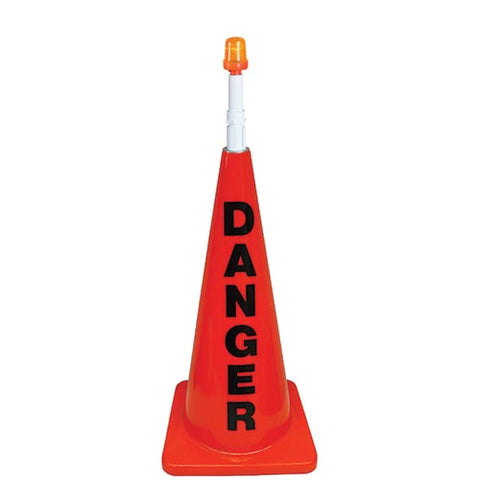 28" Orange Message Cone w- Orange Light (Danger)