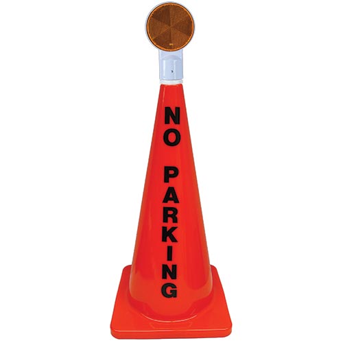 28" Orange Message Cone w- Reflector (No Parking)