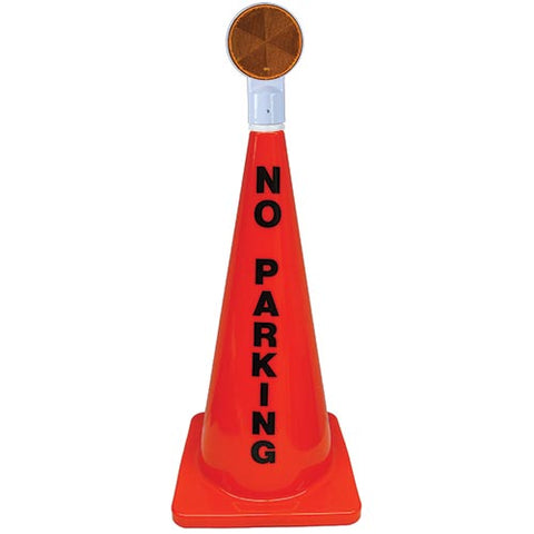 28" Orange Message Cone w- Reflector (No Parking)