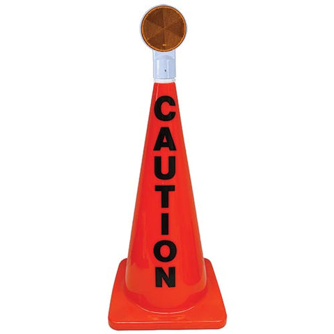 28" Orange Message Cone w- Reflector (Caution)