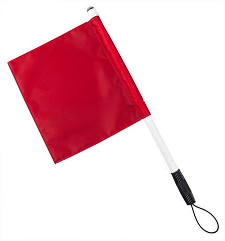 Deluxe Hand Held Flag w- LED Light (Red)