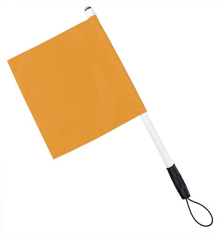 Deluxe Hand Held Flag w- LED Light (Orange)