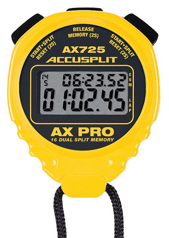 ACCUSPLIT AX725 Pro Timer - Yellow