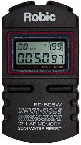 Robic SC505W 12 Memory Timer - Black