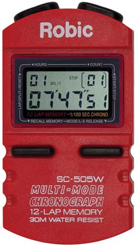 Robic SC505W 12 Memory Timer - Red