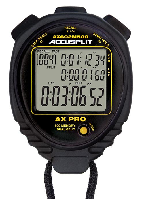 ACCUSPLIT AX602M500 PRO 500 MEMORY Stopwatch