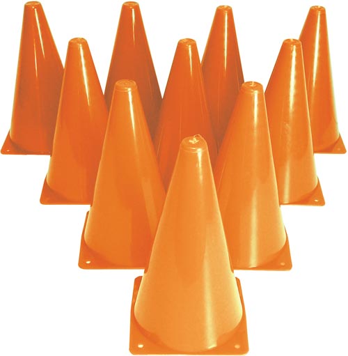 9" Drill Cones - Set of 10