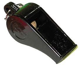 Colored Officials Whistle - Black